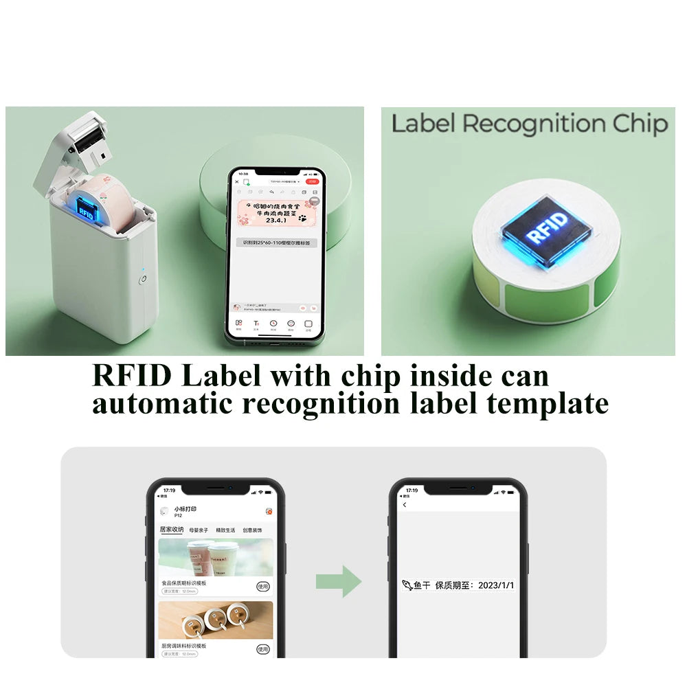 Niimbot D11 D110 D101 H1S Mini Thermal Printer Pocket Label Maker USB Bluetooth Label Stick Printer Inkless DIY Name Price Tag