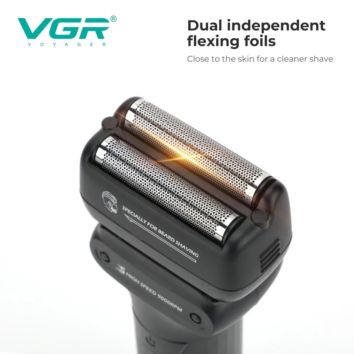 VGR Electric Shaver Professional Shaving Machine 9000 RPM Beard Trimmer LED Display Reciprocating Shaving Machine for Men V-368