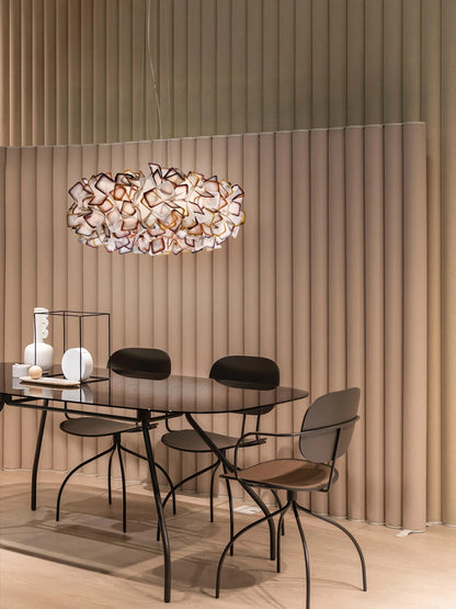 Modern Hanging Ceiling Lamp Chandelier for Living Room Lustre Petal Pendant Chandelier Bedroom Restaurant Black Indoor Lights