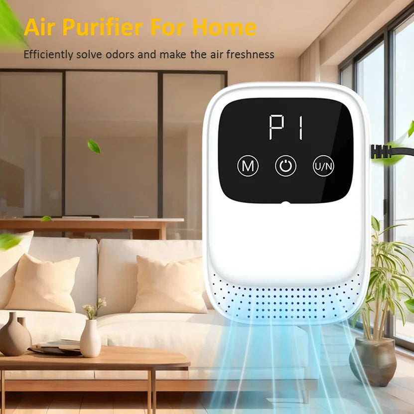 Air Purifier for Home Ozone Generator Negative Ion Remove Bad Smells Smoke Odor Air Cleaner for Bathroom Toilet Kitchen Pets
