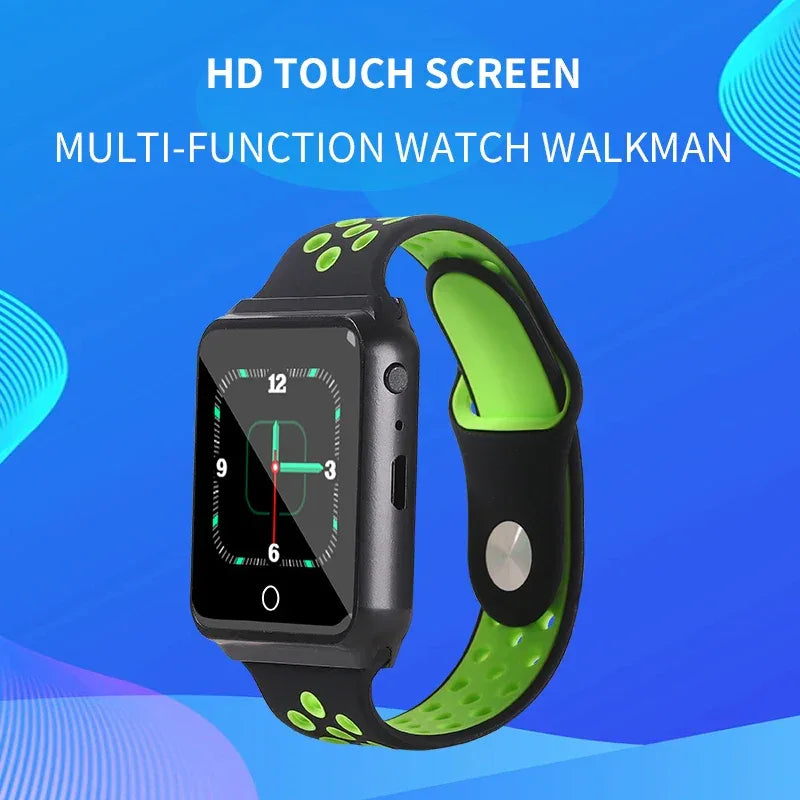 Metal Bluetooth watch MP3 music player HiFi audio quality Bluetooth 5.0 support TF card FM FM/e-book/pedometer wristband MP4