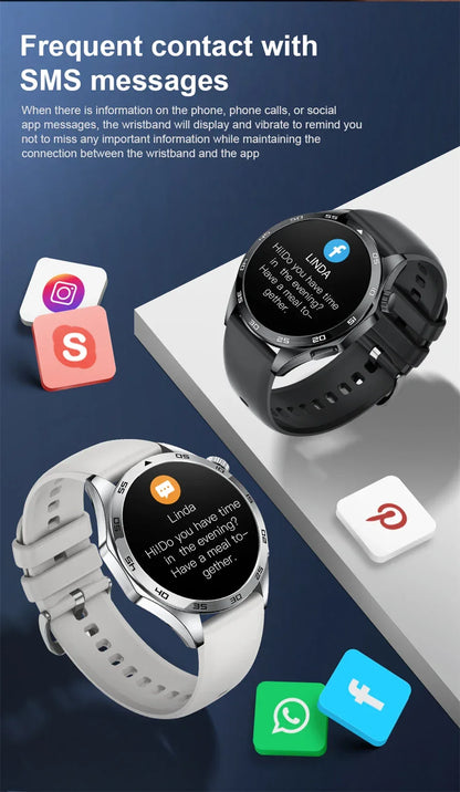 2025 New Blood Pressure Smart Watch Men ECG Monitoring Heart Rate Monitor Women Smartwatch BT Call Fitness Tracker Sport Watches