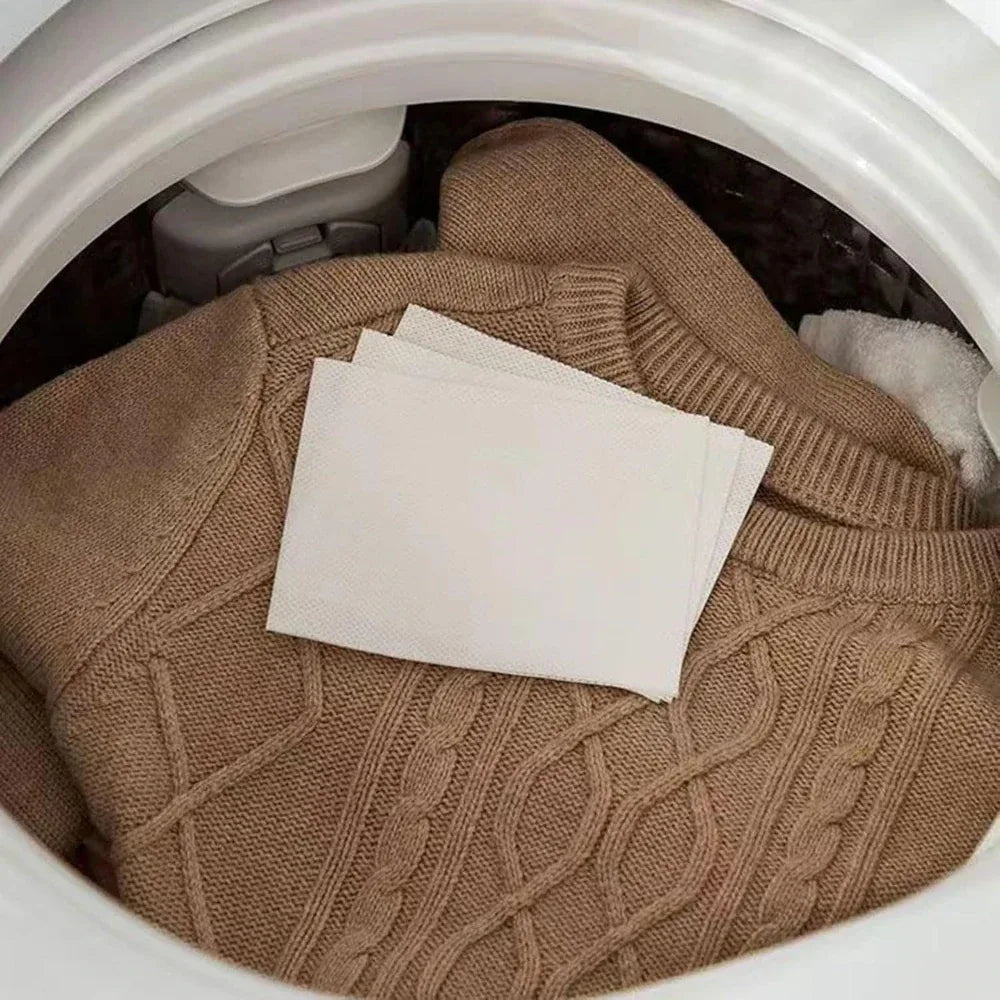 50-1400Pcs Laundry Tablets Laundry Paper Anti-Staining Mixing Color Mixing Absorption Washing Household for Washing Machine