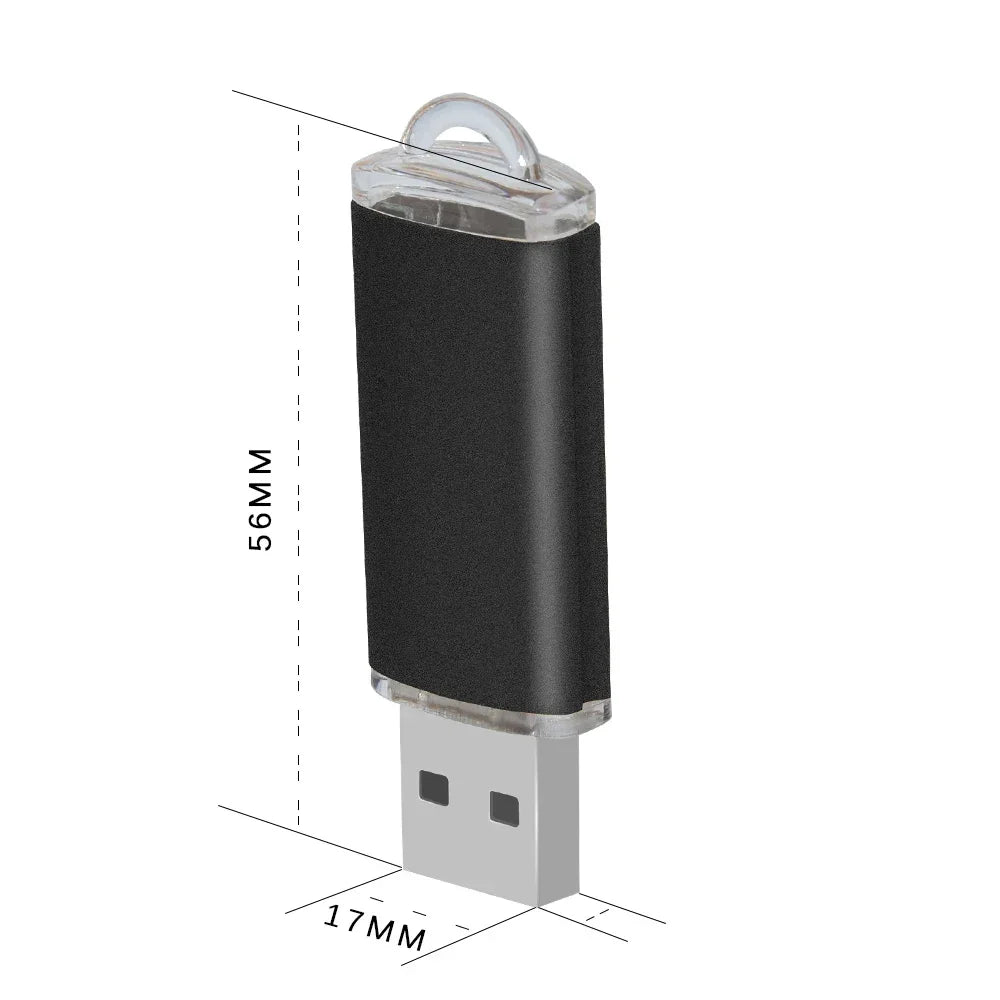 100PCS USB 2.0 Pendrive 128GB 64GB 32GB 16GB 8GB USB Flash Drive 4GB 2GB Free Laser Logo 2.0 USB Flash Drive Stick Best Gift