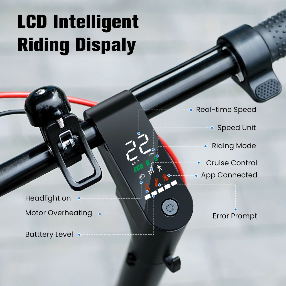 W6 Electric Scooter 10 Inch 500W Motor 36V 10.5Ah Battery 35km/h Max Speed Foldable E-Scooter With APP Dual Brakes Scooters