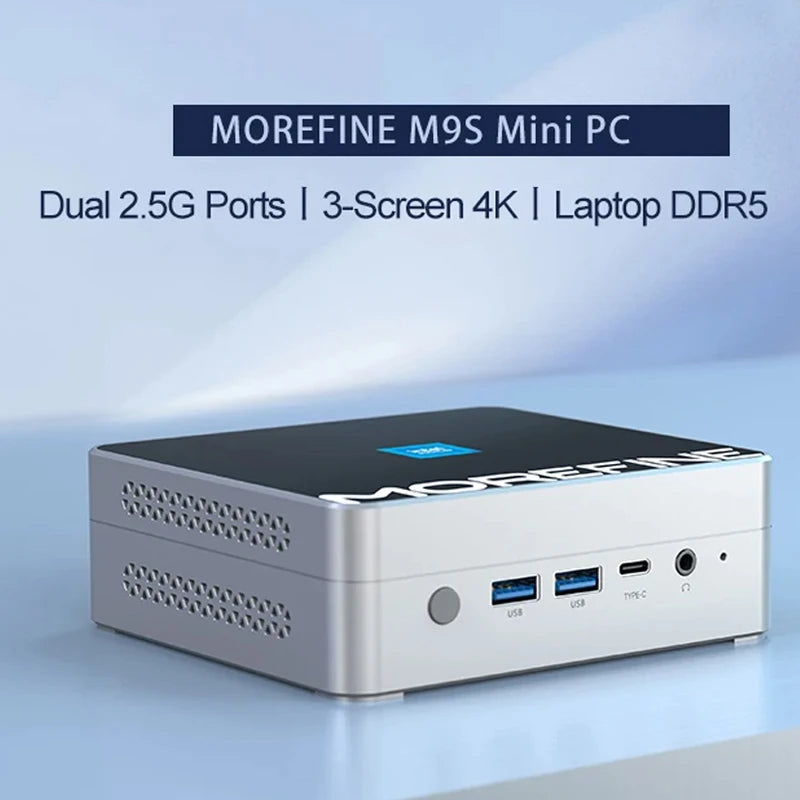 MOREFINE M9S Mini PC 12th Gen Intel i3 N305 N300 N200 ES QS PCIE3.0x4 2xLAN Home /Office Computer Windows 11 NUC WiFi6 Firewall