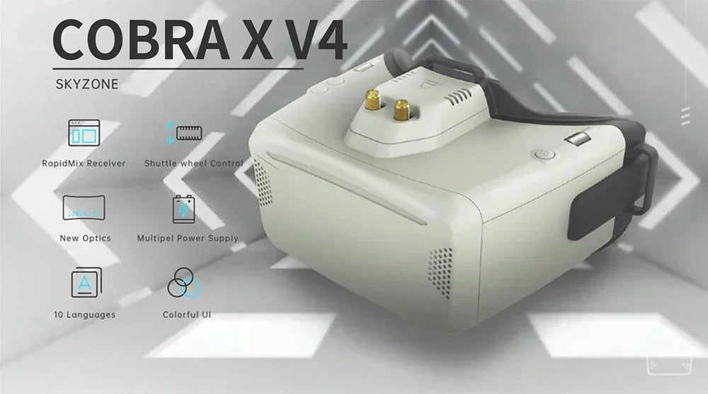 SKYZONE Cobra SD X V4 FPV Video Goggles 800x480 4.3in Cobra 1280x720 4.1in 5.8G Receiver Head Tracker DVR for FPV Racing Drone