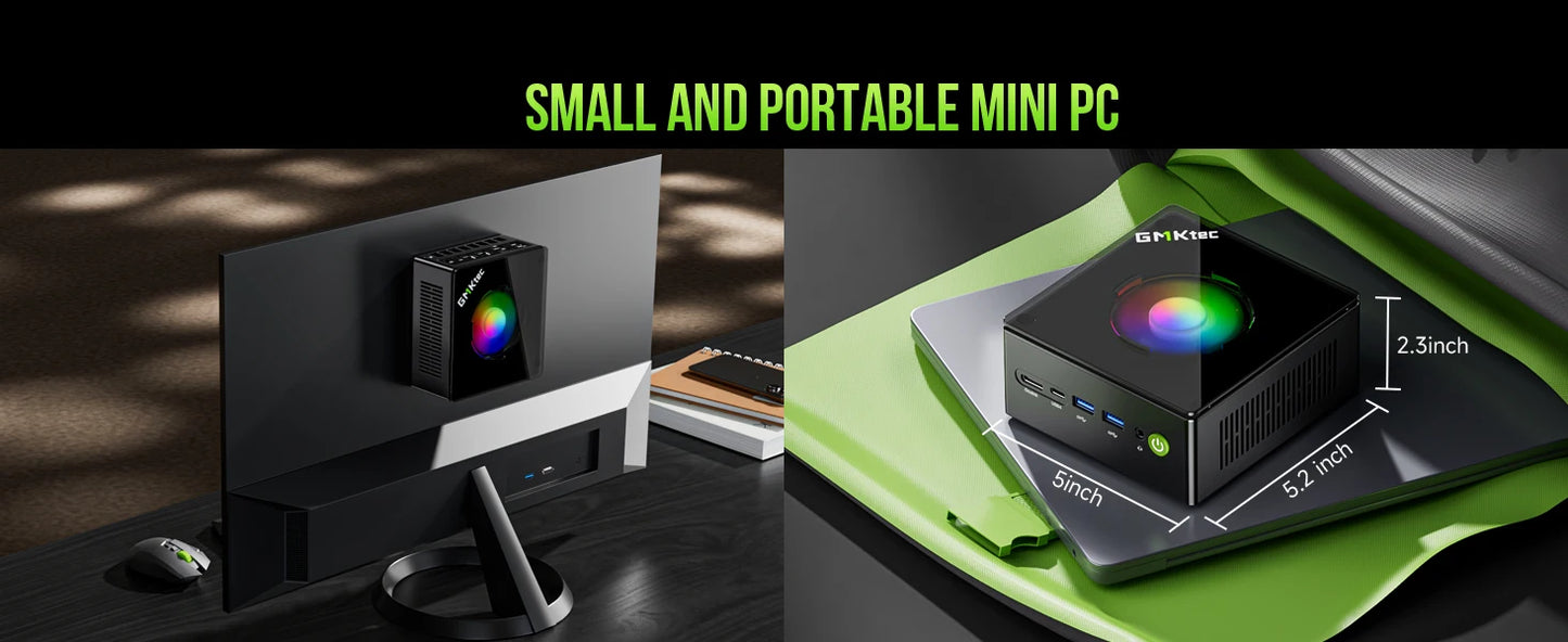 GMKtec K11 Mini PC AMD Ryzen 9 8945HS PC Gaming OCuLink DDR5 5600MHz 16GB/32GB RAM 512GB/1TB SSD Barebone USB4 Dual 2.5G LAN