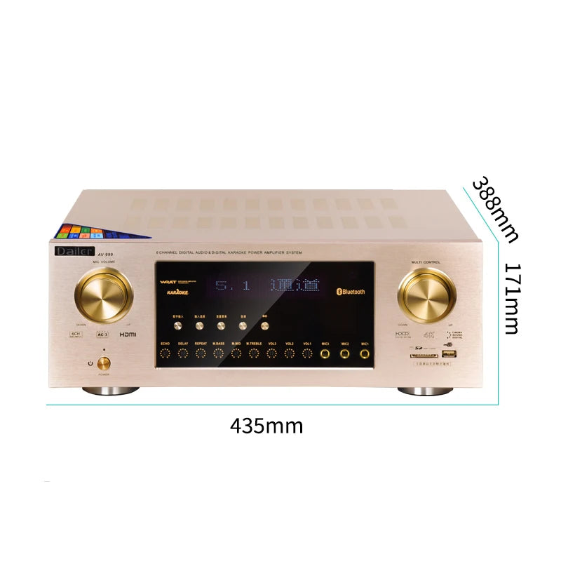 KYYSLB 1000-2000W 5.1 Bluetooth Amplifier Home Theatre System Audio Sound DTS Dolby Amplificador 220V A Set