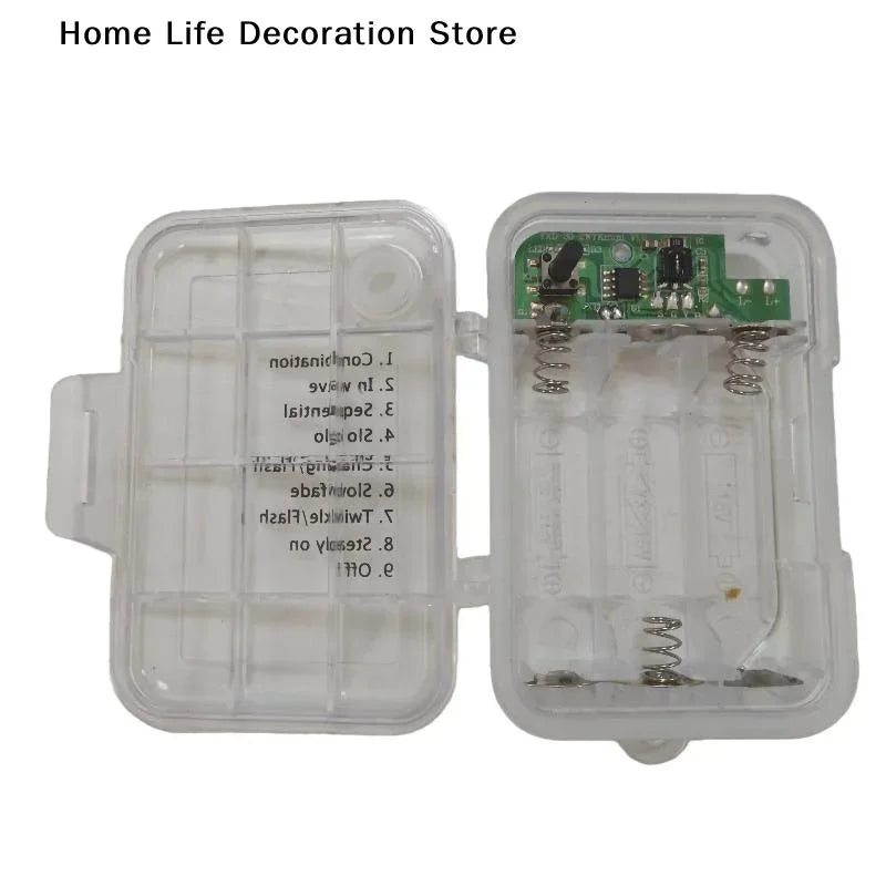 【TG】1 Set 3 Sections AA Battery Holder 3V No.5 Waterproof And Dustproof Battery Cartridge With Timing Function Battery Storage