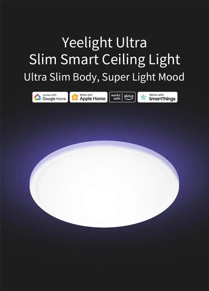 Global Version Yeelight Smart Ceiling Light RGB Wifi 18W/21W Dimmable 2700-6500K Ultra Slim Smart Voice Control Work with Mihome
