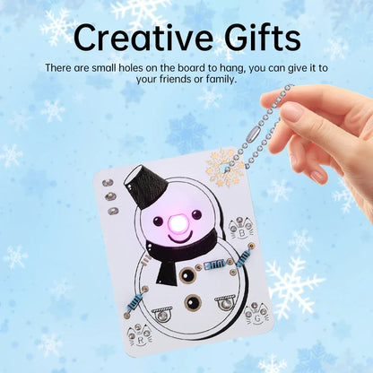 Ice and snow themed LED snowman electronic beginner learning welding fun DIY kit LED light-emitting tube module DIY snowman kit