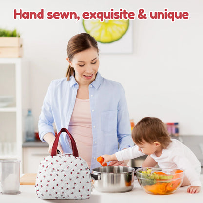 7L Portable Lunch Bags Thermal Insulation Lunch Box With Double Zipper Lunch Storage Bag Large Capacity School Picnic Handbag