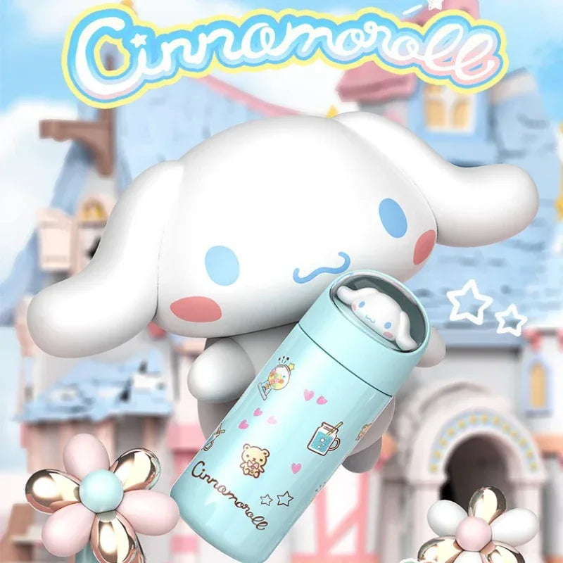 350MLStainless Steel Thermos Cups Student Kids Anime Cartoon Vacuum Flask Cute kitten/Dog/Bear Insulated Water Bottles Tumbler