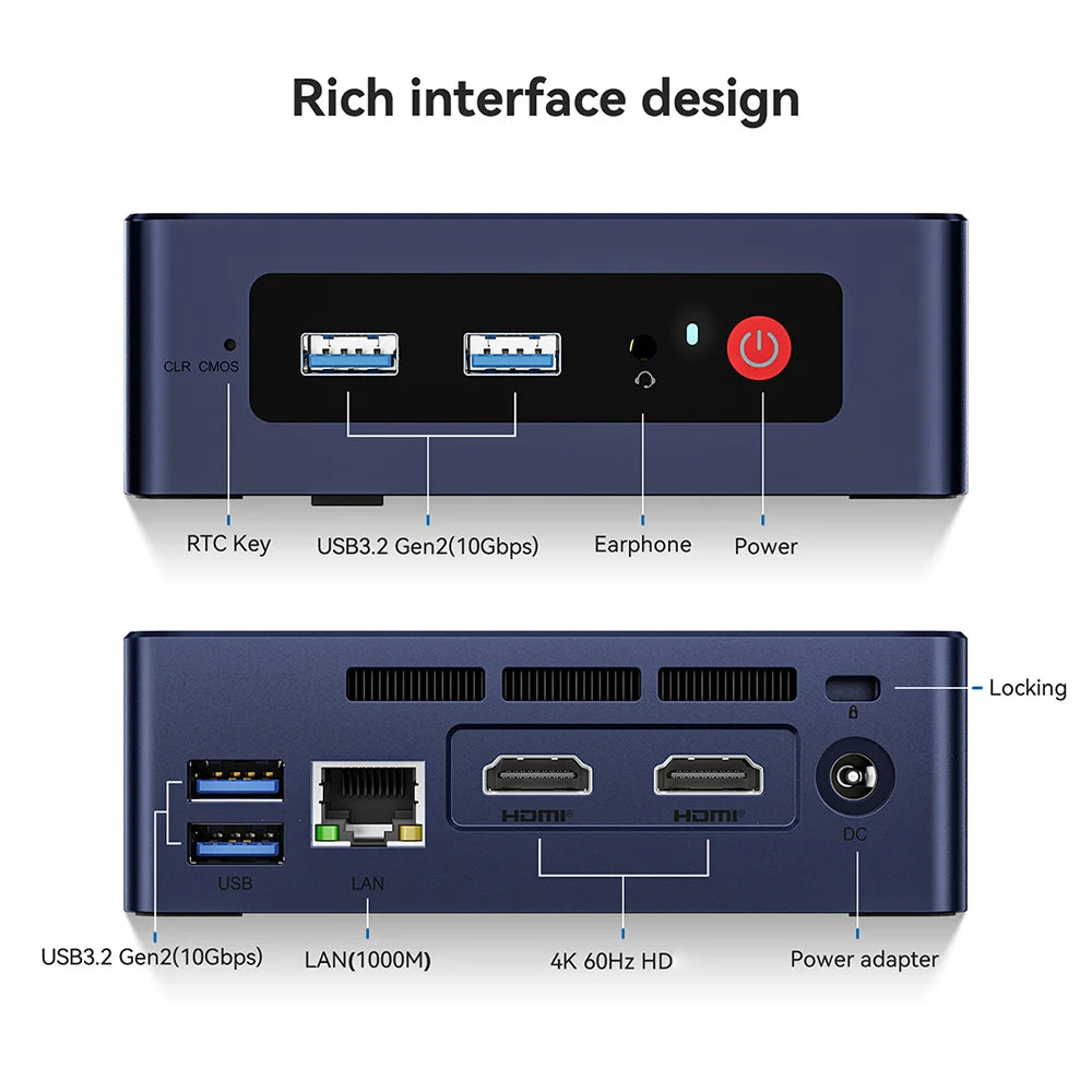Beelink Mini S13 Intel Twin Lake N150 S12 Pro N100 16G 500G Windows 11 Mini S 11th N5095 DDR4 8GB 128GB Desktop Computer N95