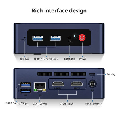 Beelink Mini S13 Intel Twin Lake N150 S12 Pro N100 16G 500G Windows 11 Mini S 11th N5095 DDR4 8GB 128GB Desktop Computer N95