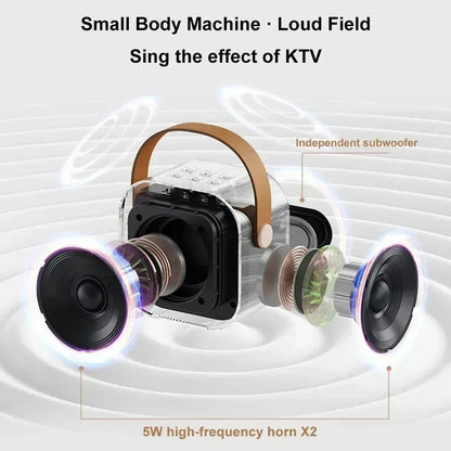 Karaoke Wireless Portable Bluetooth Speaker With Microphone Machine Mini Lamp Caixa De Som Sound Box Music Small Blootooth Mp3