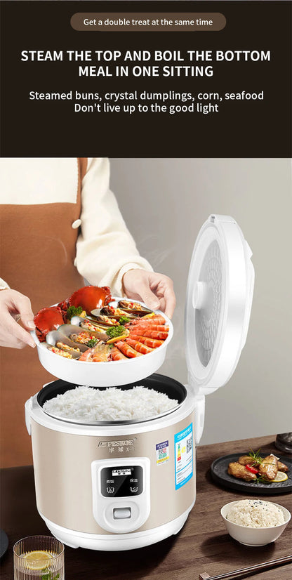 Peskoe Mini Rice Cooker Non-Stick Surface Old-Fashioned 1-2-3 Person Multi-Function Household Cooking Appliance 2L 3L 4L 5L