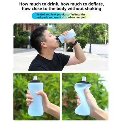 Foldable Outdoor Sports Water Bottle Outdoor Cycling Sport Food Grade Water Bottle Silicone Mountaineering Portable Water Bottle