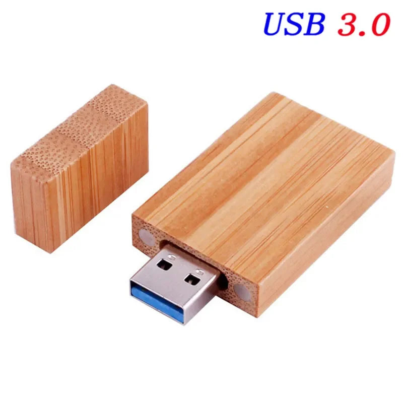 JASTER USB 3.0 Wooden block  Flash Drive red wood pendrive 4GB 8GB 16GB 32GB 64GB Pen  Memory Stick U Disk gift