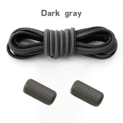 17 colors Round Elastic Laces without ties Metal Buckle Shoelace Sneakers Quick shoelaces Shoe Accessories 1Pair/2Pair
