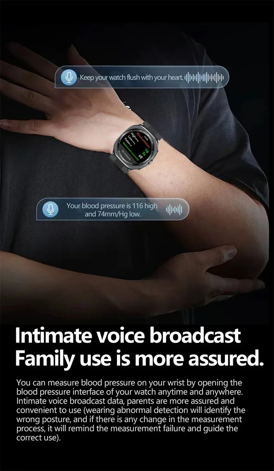 Airbag measurement Smart Watch Men ECG Air Pump Blood Pressure Blood Oxygen BT Call NFC SmartWatch For Man Android iOS upgrade