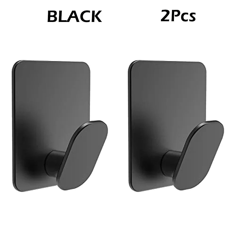 4pc/2pc bathroom clothes hooks, adhesive wall hooks, stainless steel towel racks, bathroom kitchen hardware, multi-purpose hooks