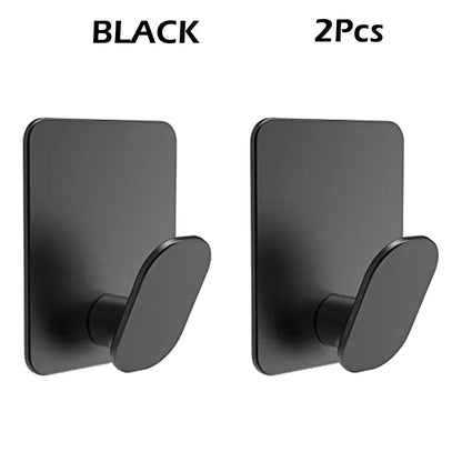 4pc/2pc bathroom clothes hooks, adhesive wall hooks, stainless steel towel racks, bathroom kitchen hardware, multi-purpose hooks