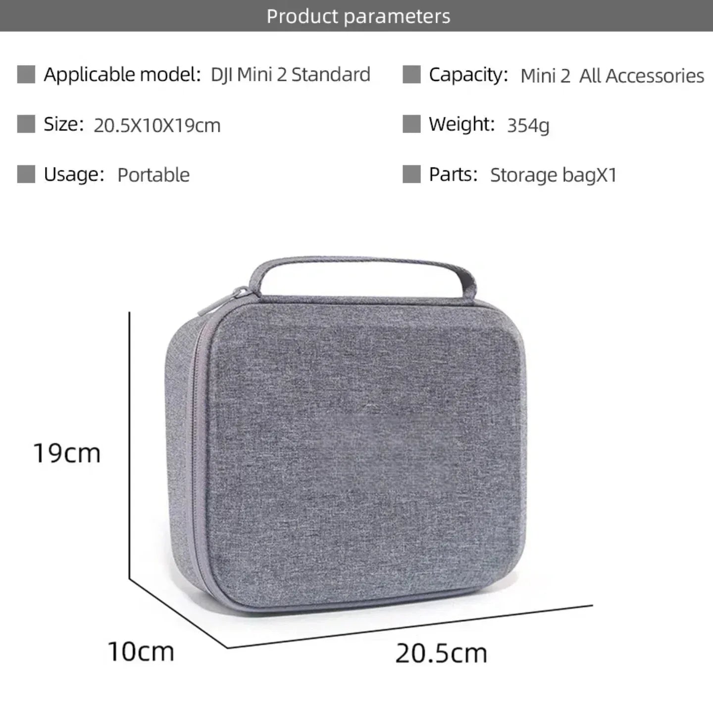 Storage Carry Bag for DJI Mini 2/Mini 2 SE/MINI 4K Drone Battery Remote Control Box Protective Portable Handbag Accessories