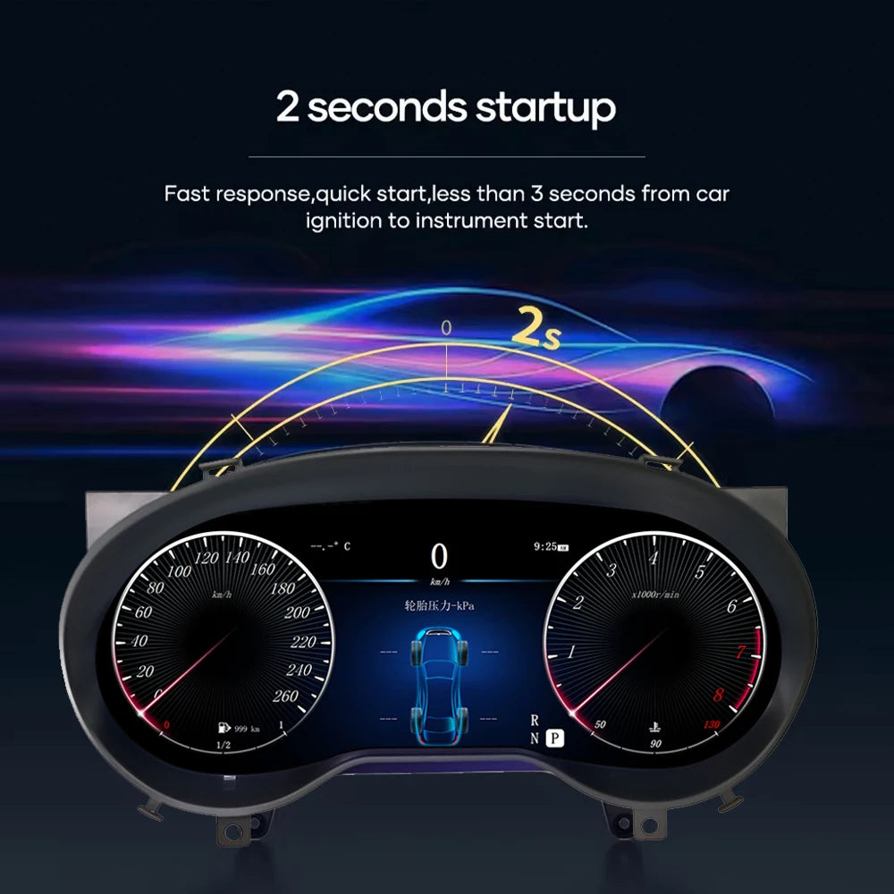 12.3''  Instrument Paneel Cockpit For  Benz C GLC S205 W205 V205 117 X253 2015-2018 Ntg5.0 4.5 5.5Auto Digital Dashboard Cluster