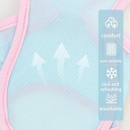 Summer Dog Clothes - Ice Silk Cooling Vest for Pets, Breathable Mesh Puppy Tank Top with Fun Animal Prints, Anti-Heat & UV Prote