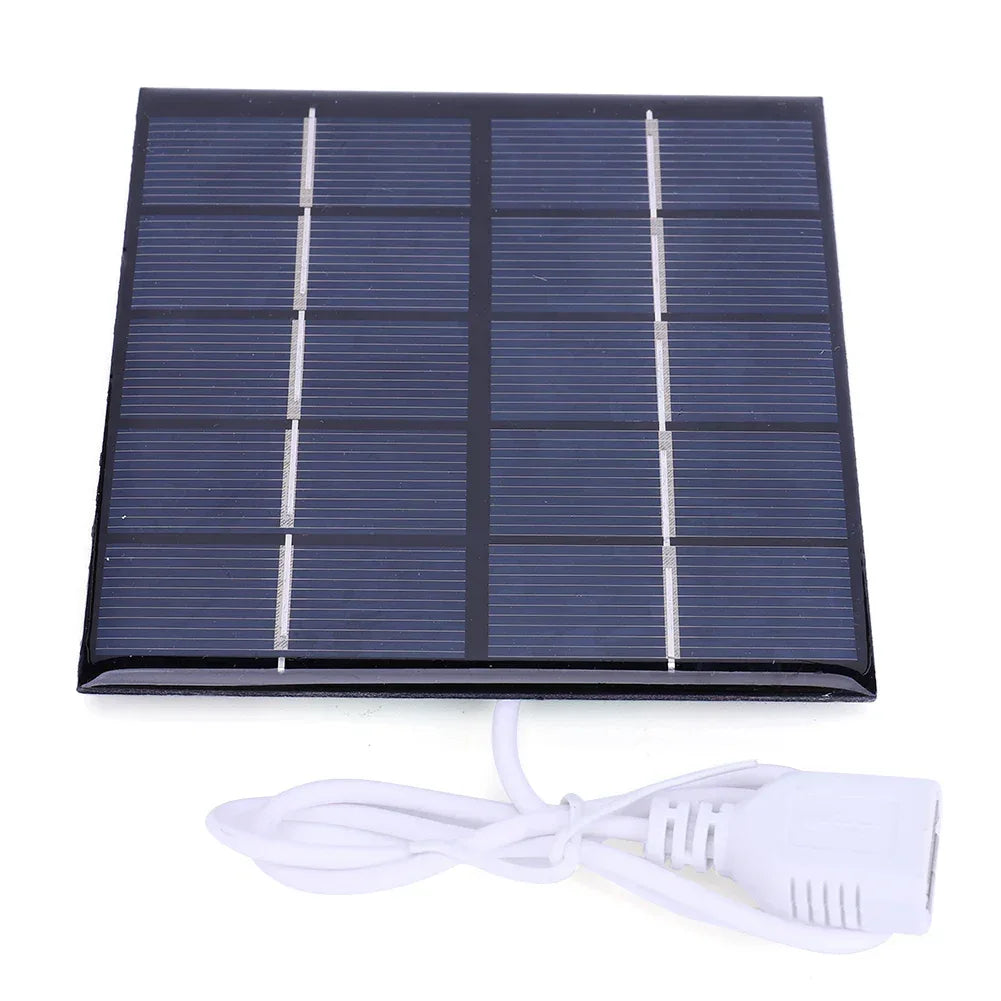 3/5W Battery Charger Solar Panel USB Output Polycrystalline Solar Panel Mobile Power Supply Lightweight for Charger 3.7V Battery