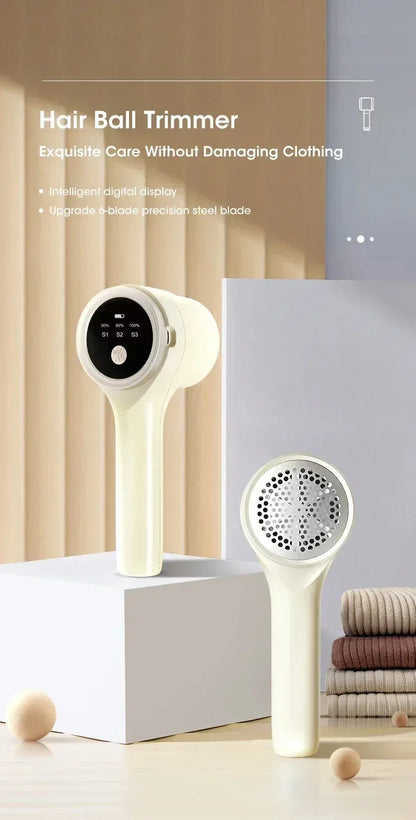 HOMEFISH Lint Remover for Clothing Electric Pellet Fluff Remover Rechargeable Fabric HairBall Shaver Removes Lint from Clothes