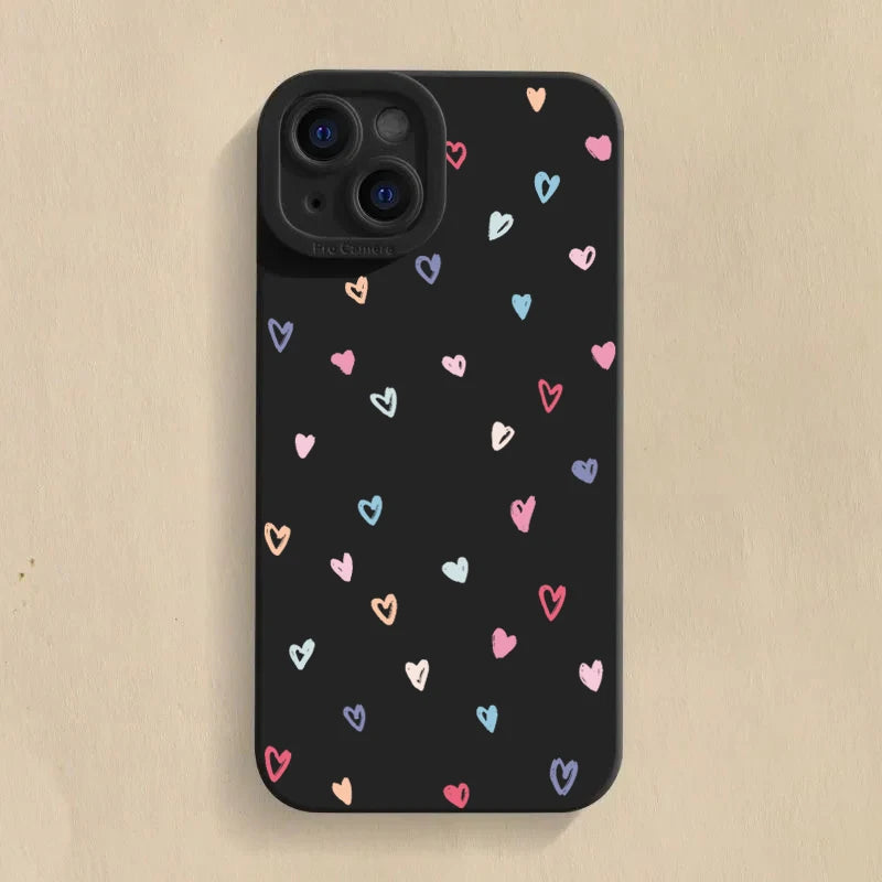 Colorful Small Love Heart Phone Case For Xiaomi Redmi Note 13 12 11 Pro Plus 5G 12S 11S 11 10S Redmi 13C 13 12 4G Silicone Cover