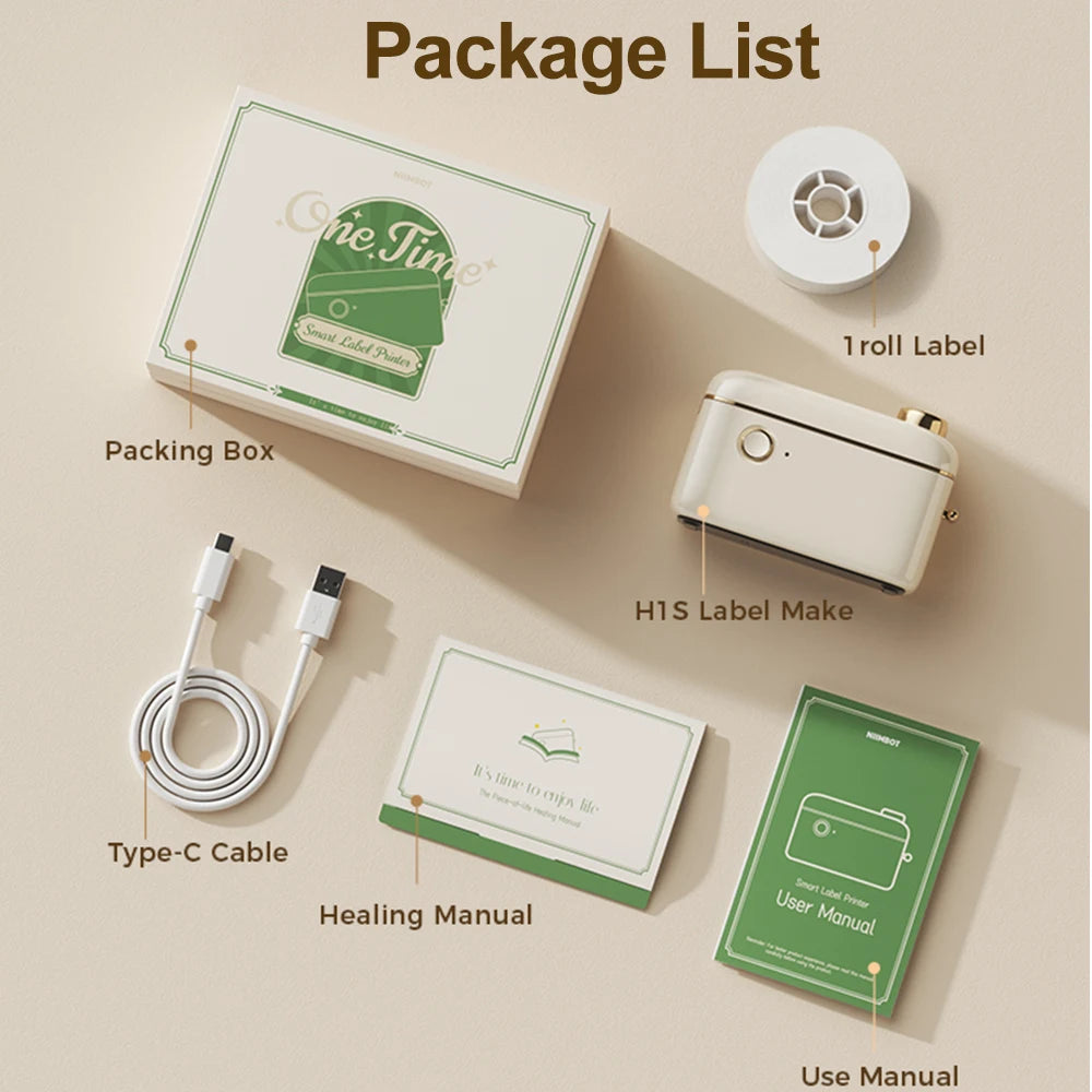 Niimbot D11 D110 D101 H1S Mini Thermal Printer Pocket Label Maker USB Bluetooth Label Stick Printer Inkless DIY Name Price Tag