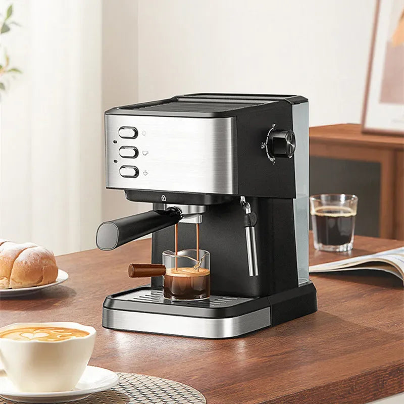 Small Semi-Automatic Espresso Coffee Maker For Home Use, High-Pressure Steam Whipped Milk And Brewed Coffee Pot Espresso Maker