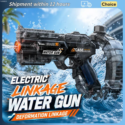 Electric Water Gun with Flashing Function That Continuously Delivers Powerful Water Spray Summer Outdoor Toy Children's Gift