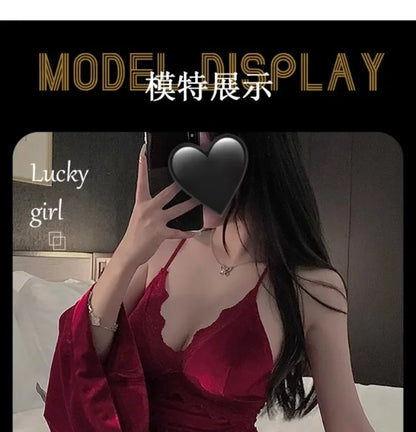 Negligee Court Style Silk Robes Nightwear Satin Sleepwear Summer Nightdress Night Wear French Women's Dressing Gown Night Dress