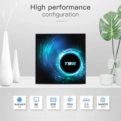 2026 New Android TV Box T95 Allwinner H616 Android 16 8GB+256GB  Dual Wifi BT5.4 Ultra HD Smart Home Theater TV Box Media Player