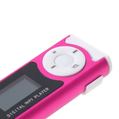 Mini Clip Floral Pattern Music MP3 Player 32GB Card With Micro SD TF Card Clip Design Digital Music Mini USB Cable + Earphone
