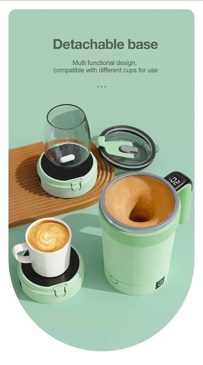 Detachable Automatic Mixing Coffee Cup Intelligent Temperature Measuring Rechargeable Mug Suitable for Office/Kitchen/Travel