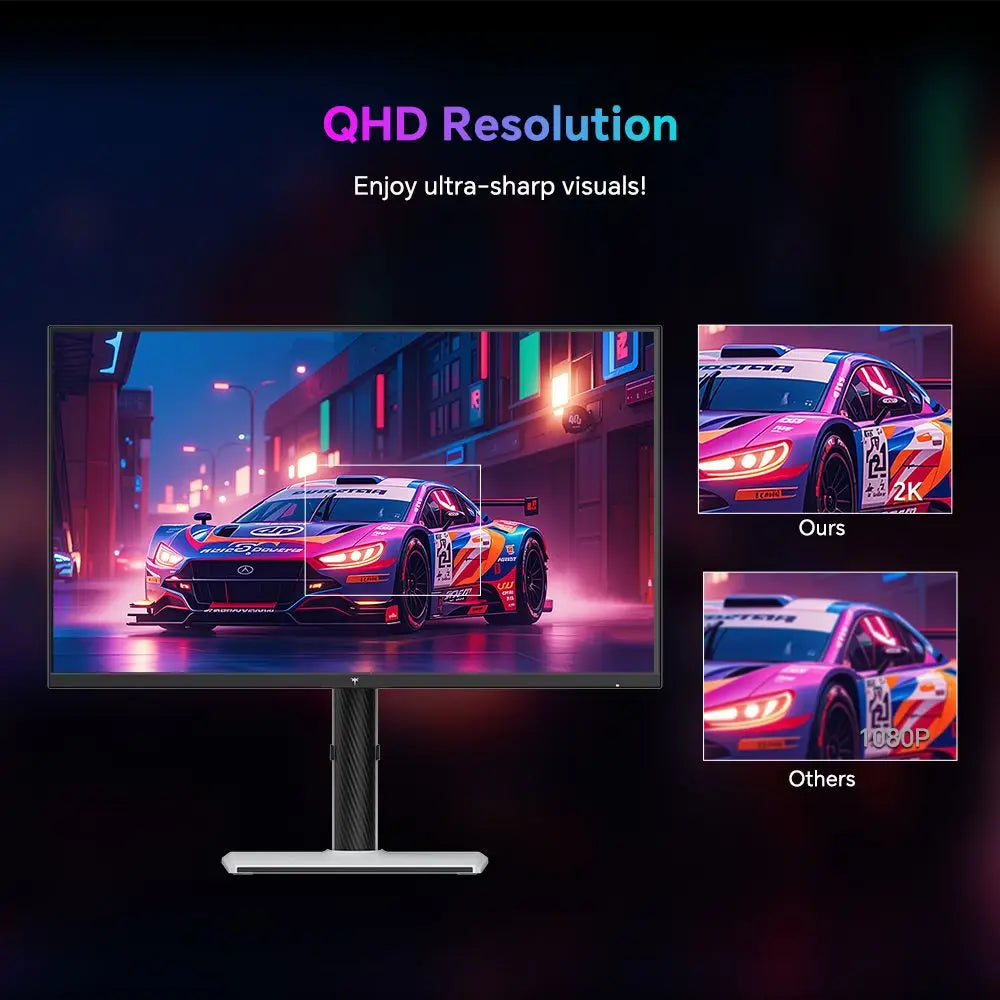 KTC H27T6 Flat Fast IPS QHD 2560*1440 @ 200Hz Overdrive to 210Hz, 1Ms GTG Response Time, 450 cd/nationwide, 27 "2K Gaming Monitor Dual Speakers flexible Stand VESA Mount, Advanced Adaptive Sync & HDR400 Supported
