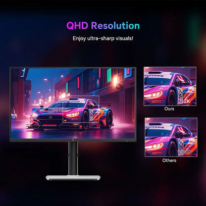 KTC H27T6 Flat Fast IPS QHD 2560*1440 @ 200Hz Overdrive to 210Hz, 1Ms GTG Response Time, 450 cd/nationwide, 27 "2K Gaming Monitor Dual Speakers flexible Stand VESA Mount, Advanced Adaptive Sync & HDR400 Supported