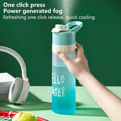 Hot Sale 650ml Spray Water Bottle Outdoor Sports Fitness Water Cup Large Capacity Portable Water Bottle Jet Water Spray Cup