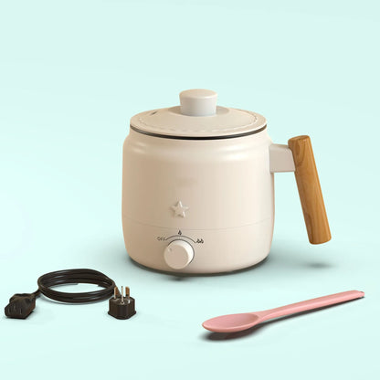 1.2L Electric Cooker Student Dormitory Low Power Noodle Cooker Multifunction Pot Portable Travel Mini Electric Hot Pot 200W