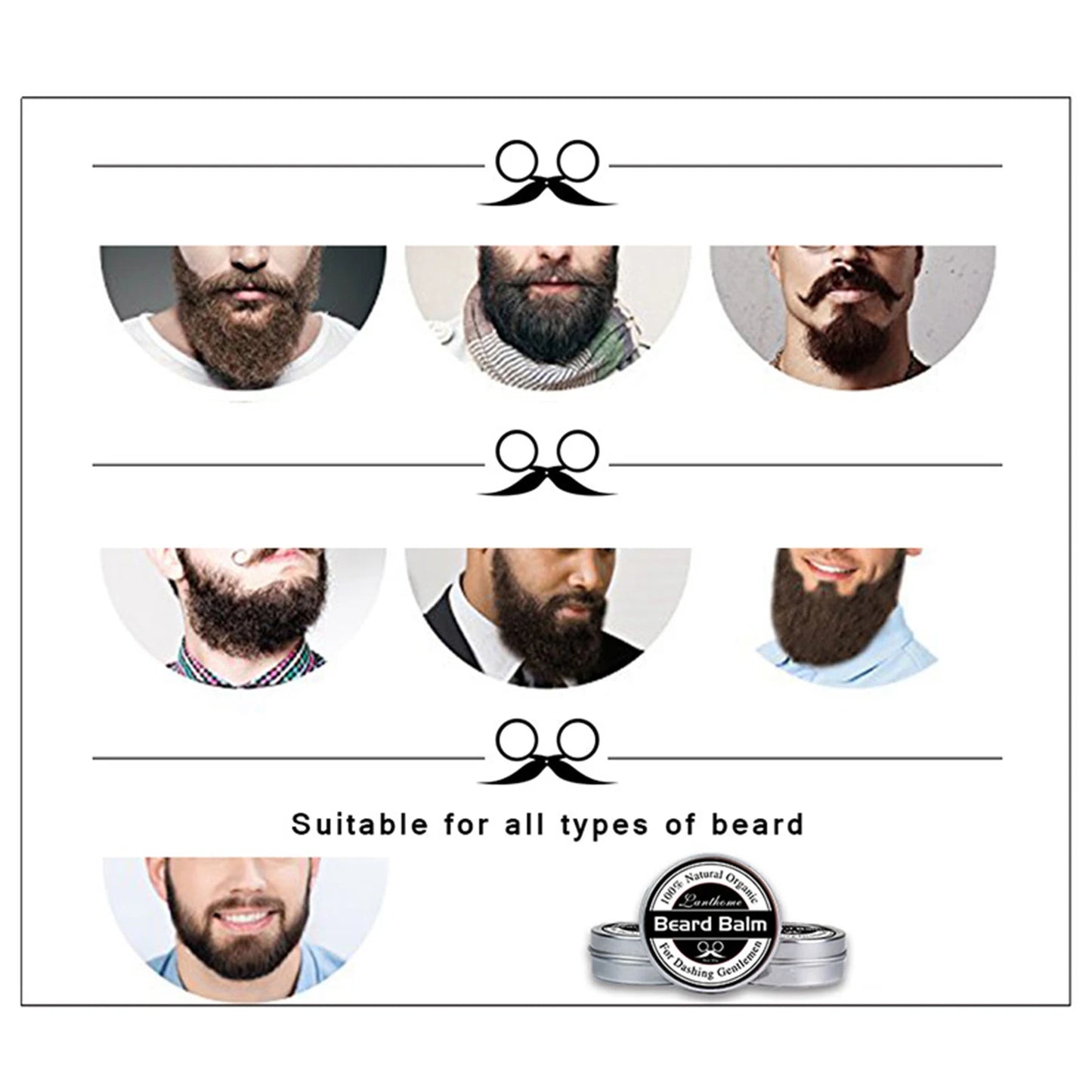 30g Beard Balm Conditioner Oil Improves Beard Softness Manageability Hair Growth Treatment Men Beard Wax Beauty Care
