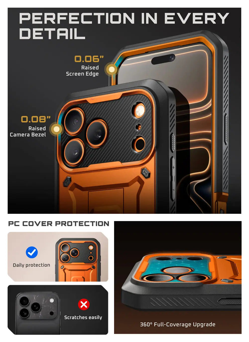 SUPCASE For iPhone 17 Pro Max Case 6.9" (2025) UB Pro Full-Body Heavy Duty Rugged Phone Case with Built-in Screen Protector