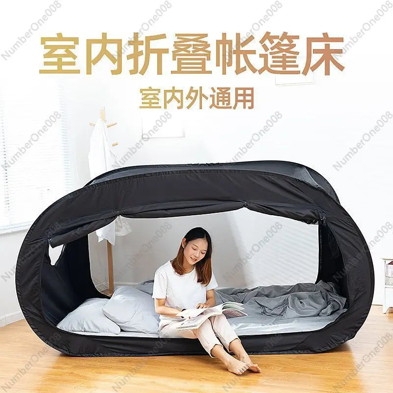 Camping folding tent free of installation integrated student dormitory blackout curtain outdoor mosquito net