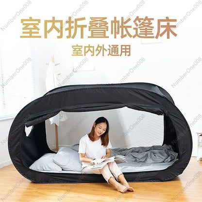 Camping folding tent free of installation integrated student dormitory blackout curtain outdoor mosquito net