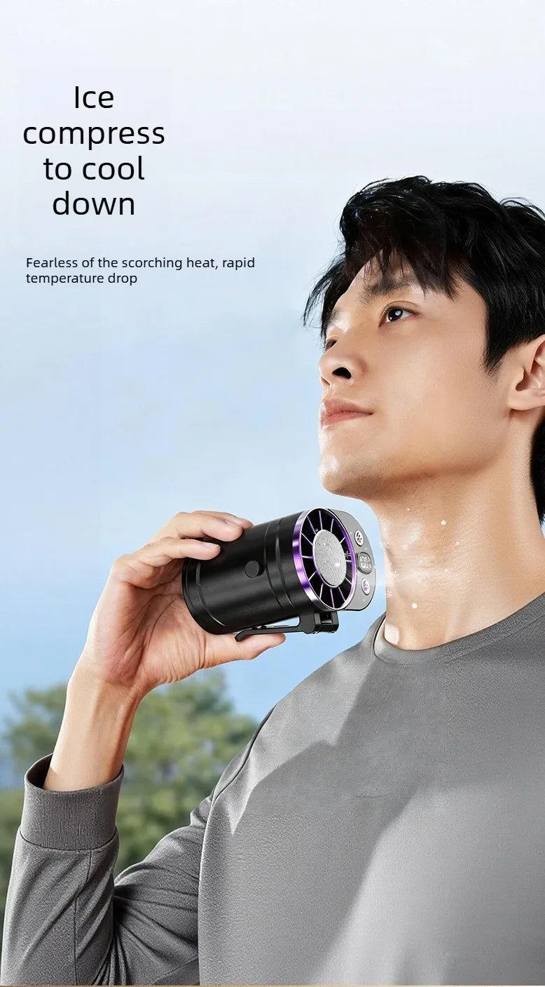USB Waist Hanging Fan Neck Cooling Fan 2026 New Rechargeable Outdoor Camping High Temperature Workplace Portable Small